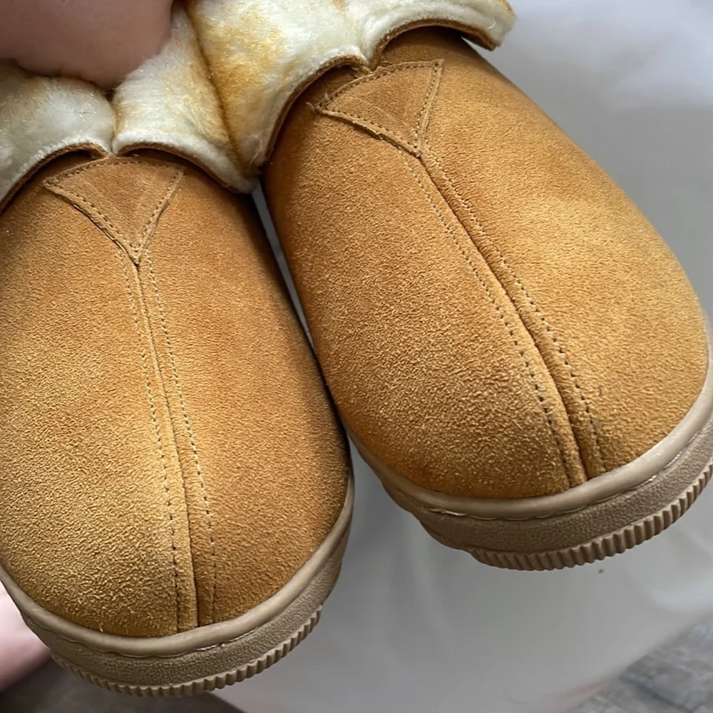 Guide Gear Suede Leather Australian Wool Men’s Roll Bootie Tan size 11